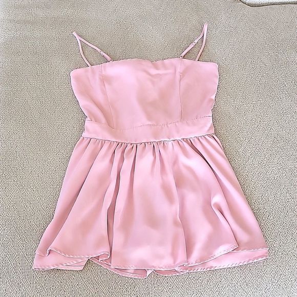Lucy In The Sky Pink Sleeveless Open Back Romper - Size Large - Picture 3 of 16